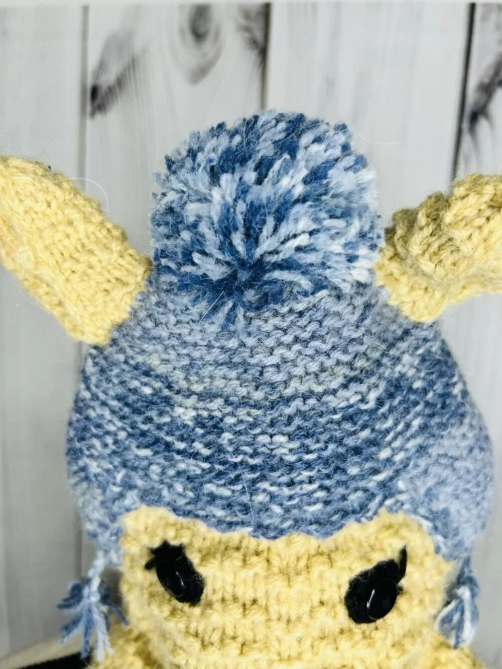 Andes Gifts Alpaca Llama Head Hat Adult Tan Peru